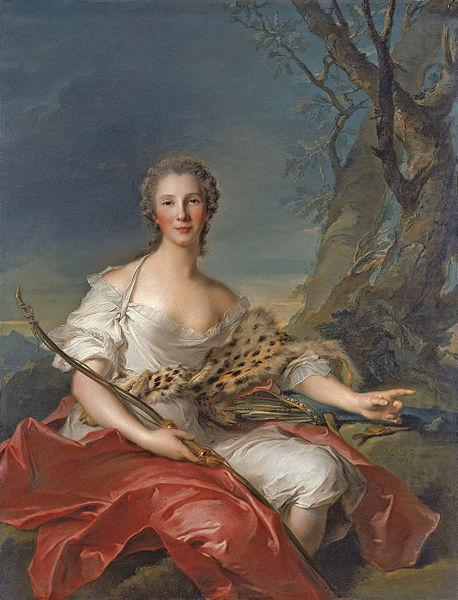 Portrait of Madame Bouret as Diana, Jean Marc Nattier